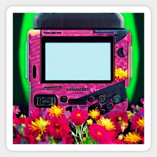 Gameboy and flowers Sticker